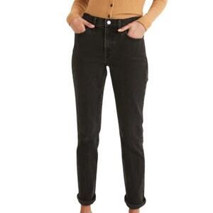 Madewell The Slim Boy Jean Classic 5 Pocket Womens Black Jeans Size 28